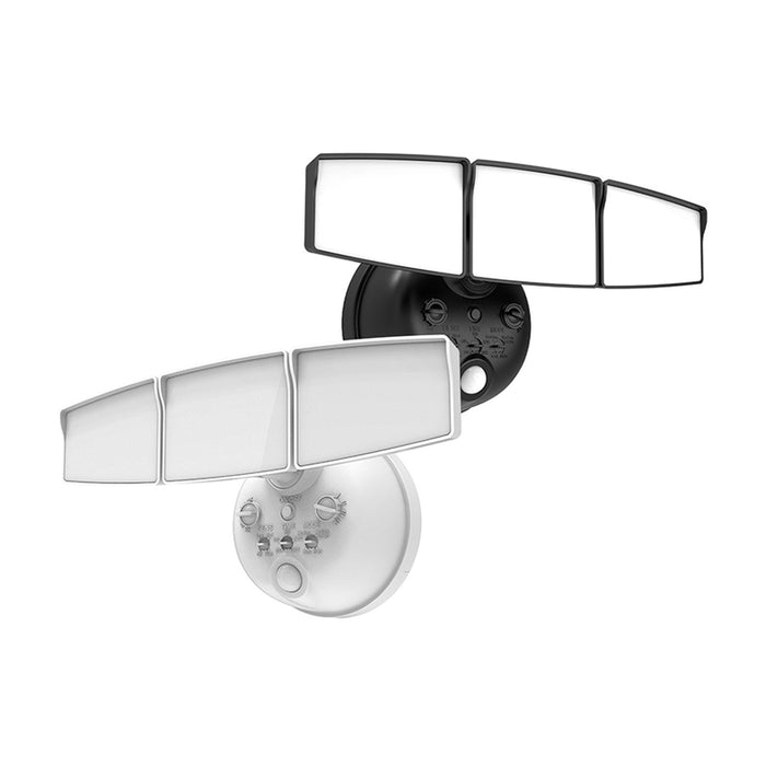 Halo SEC3HSBAT SEC Series Triple Head Motion & Security LED Floodlight, Battery-Powered, 5CCT & 4 Lumens Selectable