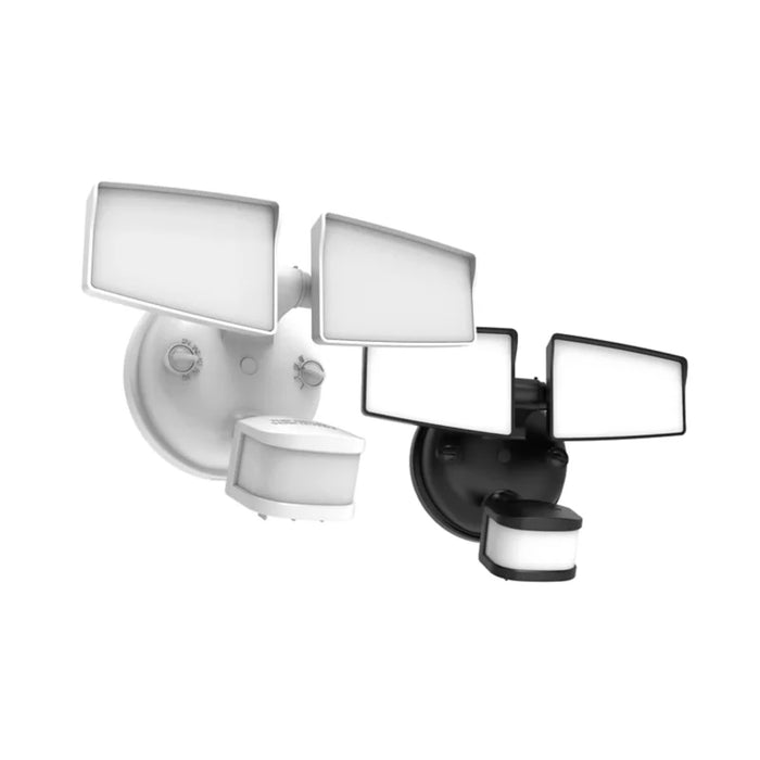 Halo SEC2HS SEC Series Twin Head Motion & Security LED Floodlight, 5CCT & 4 Lumens Selectable, 120V - Hardwire