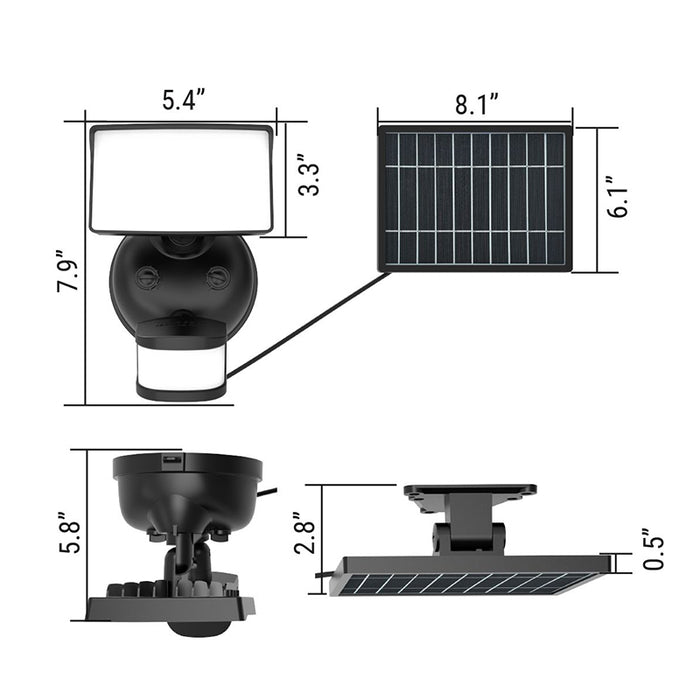 Halo SEC1HSSOL SEC Series Single Head Motion & Security LED Floodlight, Solar-Powered, 5CCT & 4 Lumens Selectable