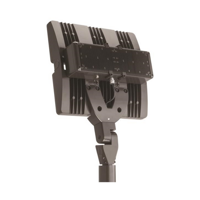 Lithonia HLF2 494W High Lumen LED Flood Light, 4000K, 65806 Lumens, 120-277V, Wide Flood Distribution, Integral Slipfitter, Dark Bronze