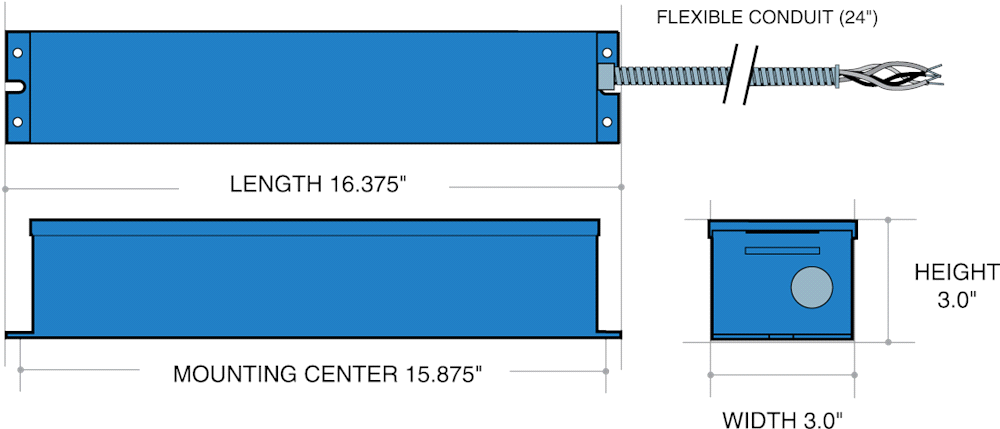 IOTA I160 Fluorescent Emergency Ballast - 3000 lumens