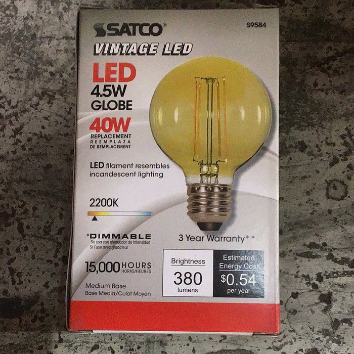 Satco S9584 4.5W G25 LED Bulb, E26 Base, 2000K