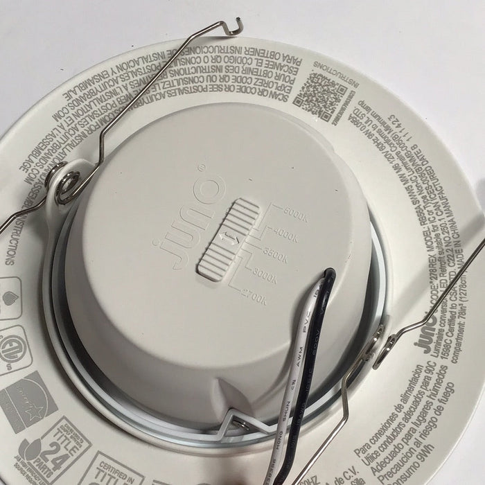 Juno RB56A SWW5 RetroBasics 5"/6" Switchable White LED Adjustable Gimbal Trim Kit