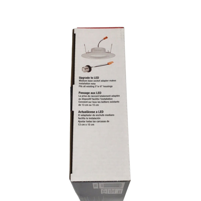 Juno Contractor Select RB56 SWW5 RetroBasics 5"/6" Switchable White LED Baffle Trim Kit, 5CCT Selectable, 860 Lumens, 120V,