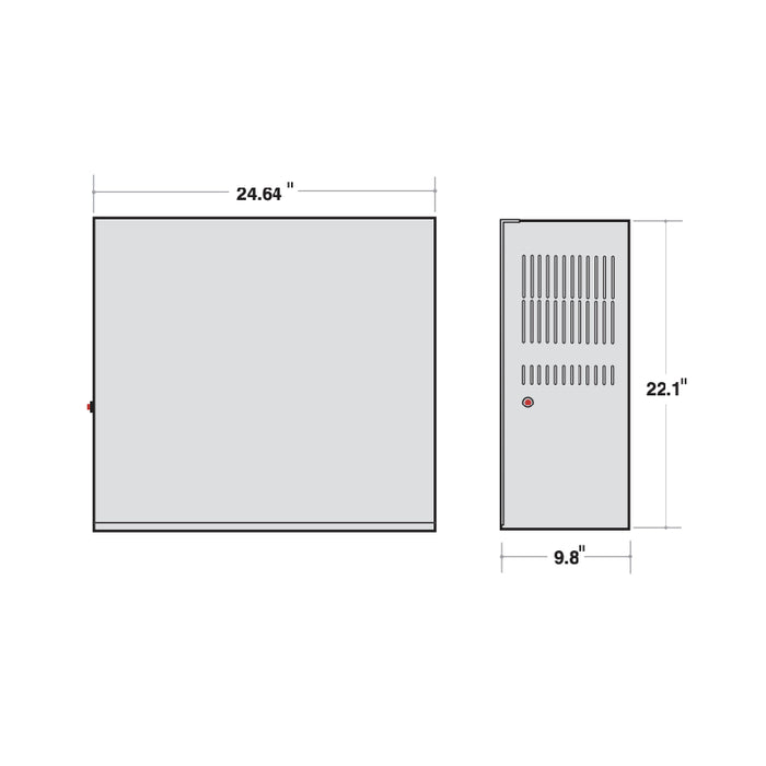 IOTA IIS-750, 750W Emergency Inverter, 120-277VAC Output, Requires 4 Batteries Sold Separately