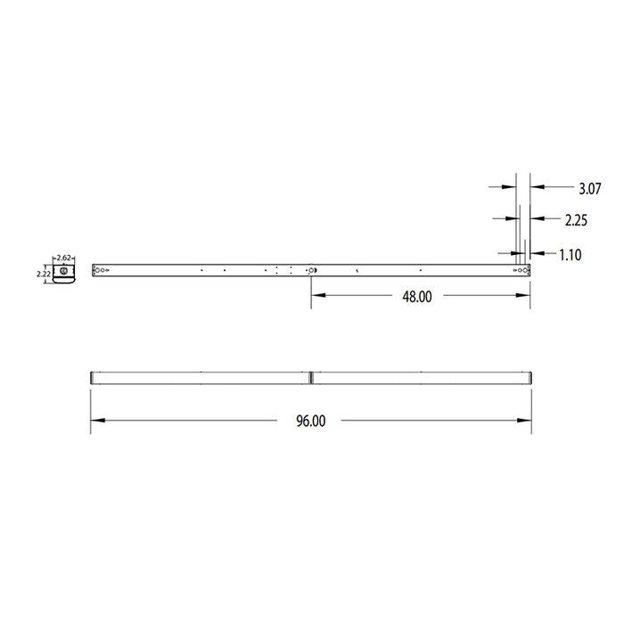 Lithonia CSS 96" LED Strip Light, 35K/40K/50K Selectable, 6000LM/8000LM/10000LM Switchable, 120/277V, Sensor Switch Enabled, Passive Infrared Sensor Option