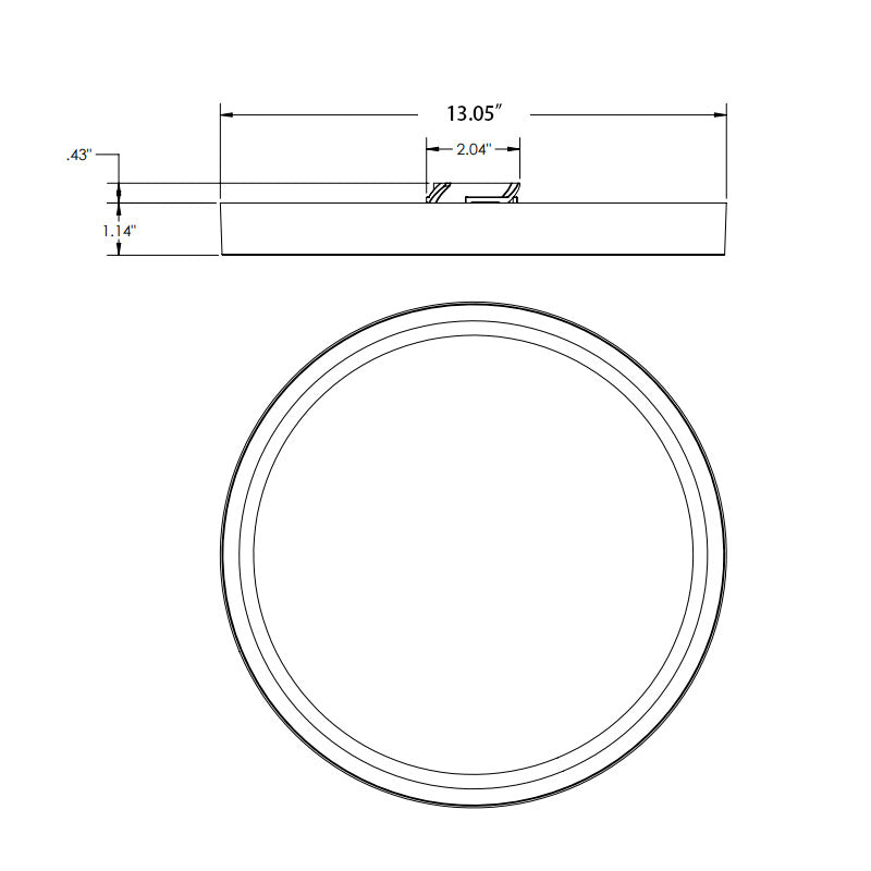Juno JSF SlimForm 13" LED Round Surface Mount Downlight, Selectable CCT