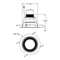 Juno J6RL WD 6" LED WarmDim Round Retrofit Downlight Baffle Trim, 600 lm