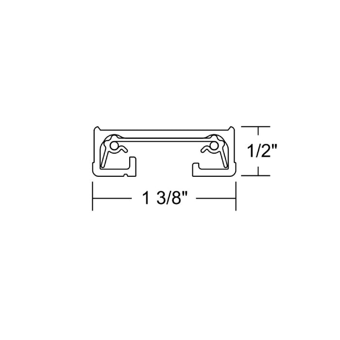 Juno R Trac-Lites 8-ft Trac Section, 1-Circuit