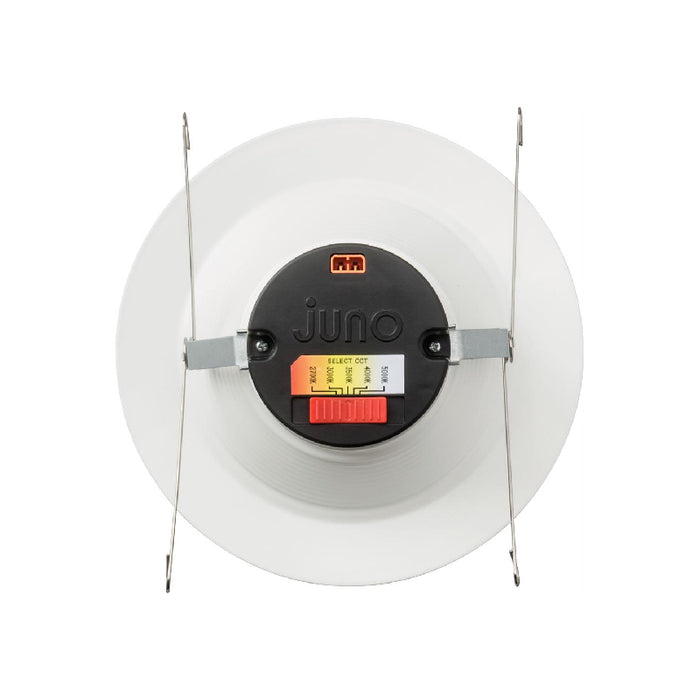 Juno Contractor Select 65BEMW 5"/6" 11W LED Switchable White Trim Kit, Baffle, CCT Selectable