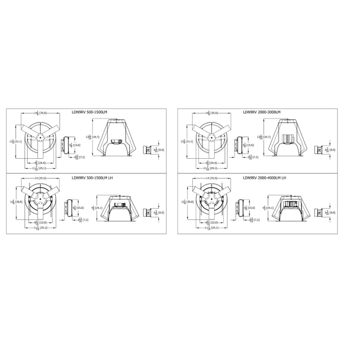 Lithonia LDN9RV 9" 117W LED Commercial Retrofit Downlights, 3500K, 10000 Lumens, 120-277V