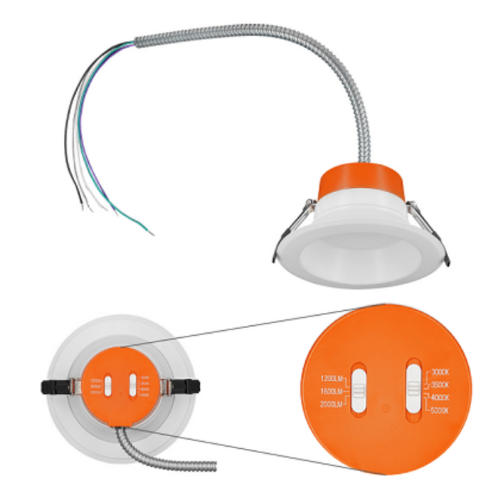 LEDvance 62808 6" 14W/18W/24W LED Commercial Recessed Downlights, Lumen & CCT Selectable