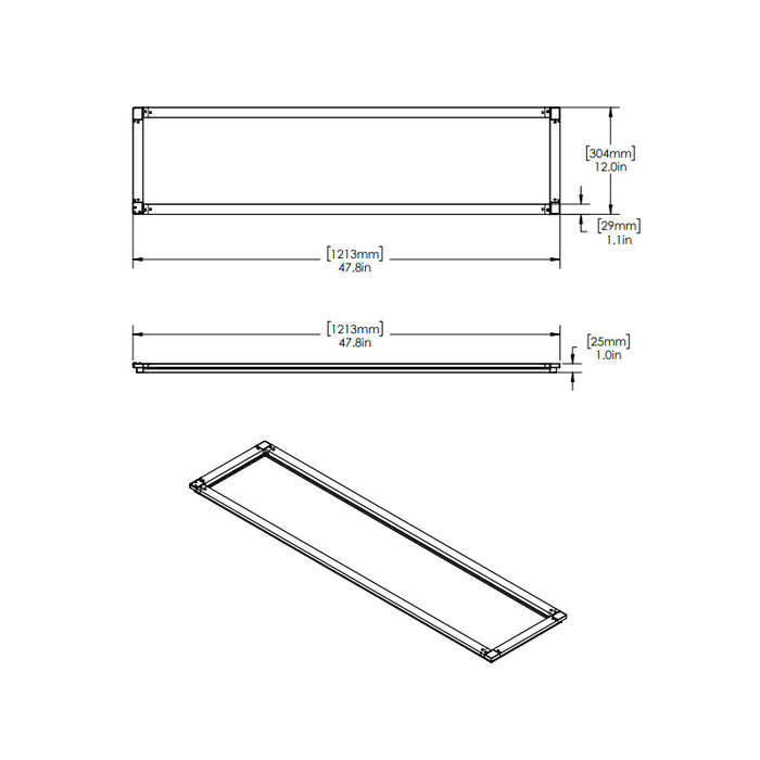 Lithonia 1X4 LED T-Bar Frame, Switchable 3000/4000/5000 LM, Switchable 3500/4000/5000K, 120-347V