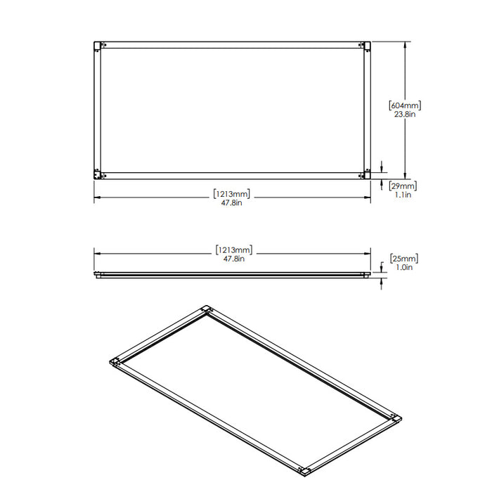 Lithonia LFRM Contractor Select 2X4 LED T-Bar Frame, Switchable Lumen & 3CCT, 120-347V