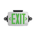 Lithonia Contractor Select LHQM Quantum Thermoplastic LED Emergency Light/Exit Combo, Single or Double Face, Red/Green Selectable, 120-277V - Black/Brushed Silver
