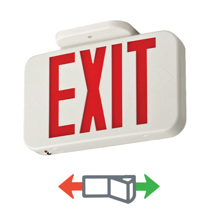 Lithonia Contractor Select EXRG Exit Sign with Ni-MH Battery Back Up - Red/Green Letters Selectable