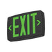 Lithonia LQM Quantum Thermoplastic LED Exit Sign, Single or Double Face, Red/Green Selectable, 120-277V, Black