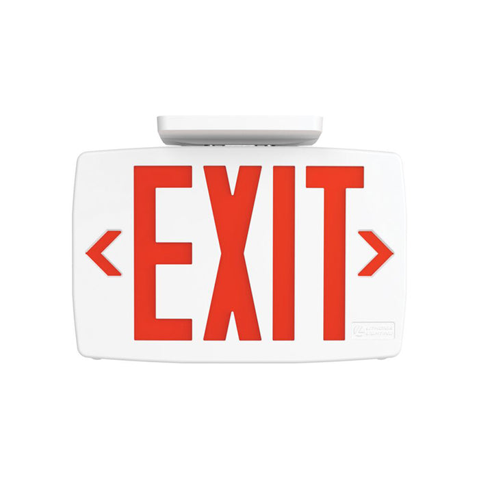 Lithonia LQM S W RG MVOLT EL SD M6 Quantum LED Exit Sign, Stencil Face, White Housing, Red/Green Switchable Letter, 120-277V, Nicked Cadmium Battery, Self Diagnostic