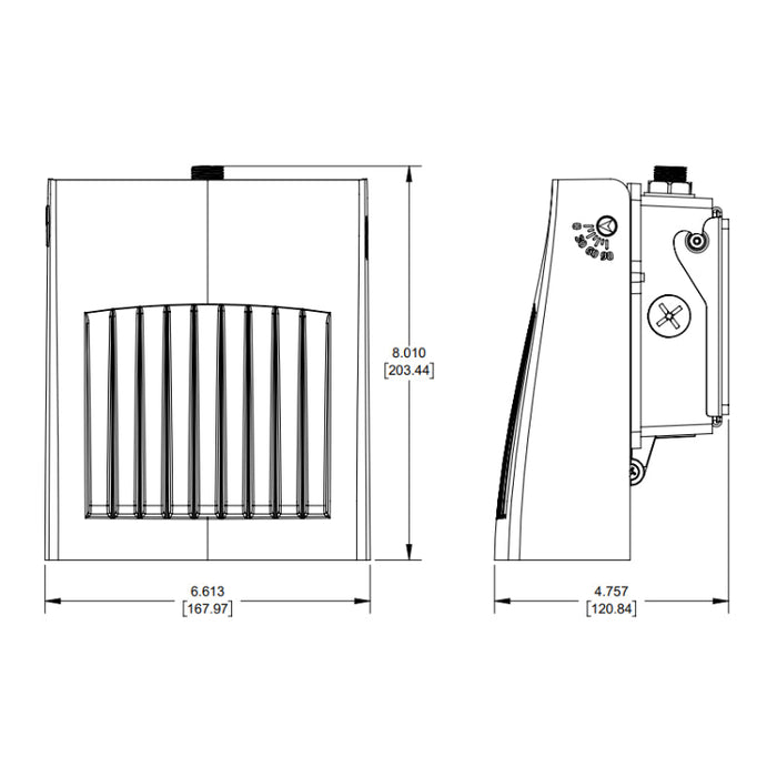 Lumark ASWPLED2S ASWP 40W/50W/60W/75W LED Adjustable Slim Wall Pack