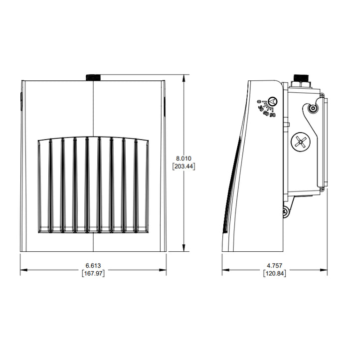 Lumark ASWPLED1S ASWP 15W/20W/24W/30W LED Adjustable Slim Wall Pack