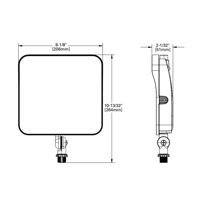 Lumark LSF65-KN-PC LSF Series 25W/35W/45W/65W LED Selectable Flood Light, Knuckle Mount