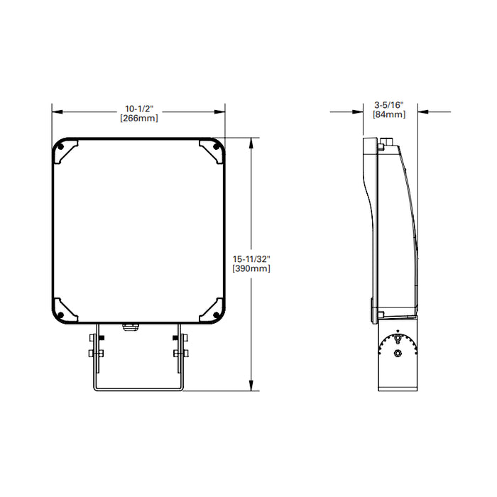 Lumark LSF120-TR-PC LSF Series 50W/70W/90W/120W LED Selectable Flood Light, Trunnion Mount