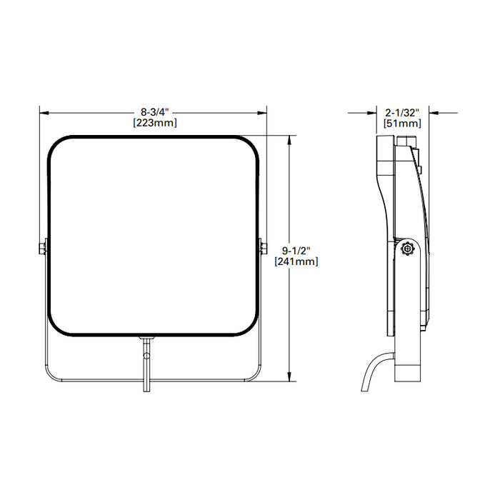 Lumark LSF65-YK-PC LSF Series 25W/35W/45W/65W LED Selectable Flood Light, Yoke Mount