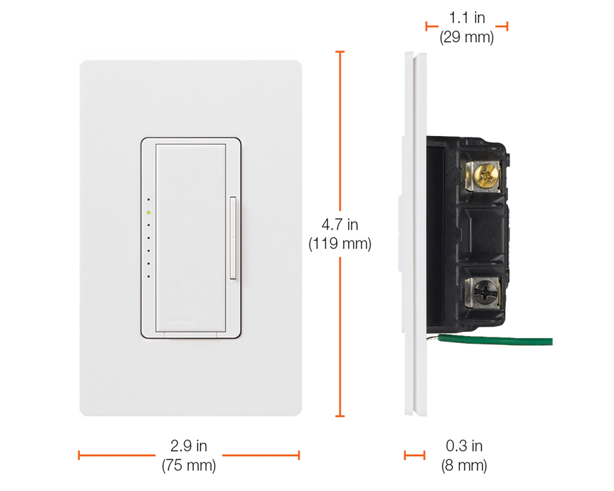 Lutron MACL-153M Maestro 150W Multi-Location/ Single Pole CFL/LED Dimmer