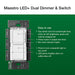 Lutron MACL-L3S25-WH Maestro LED+ 75W Dual Dimmer and Switch, Single Pole