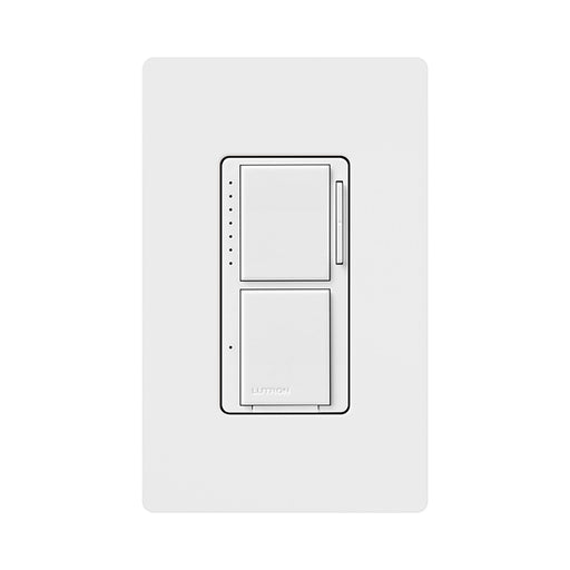 Lutron MACL-L3S25-WH Maestro LED+ 75W Dual Dimmer and Switch, Single Pole
