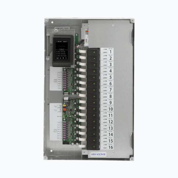 nLight ARP ARP INTENC16 NLT 16FCR MVOLT 1VB SC SM Acuity Relay Panel, Include INT and ENC, 16-Relay Enclosure, 16-Field Configurable Relays, 120-277V, 1 Voltage Barrier, Screw Cover, Surface Mount