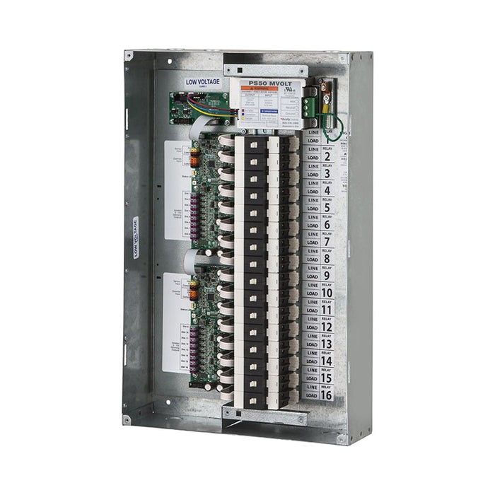 nLight ARP ARP INTENC16 NLT 16FCR MVOLT 1VB SC SM Acuity Relay Panel, Include INT and ENC, 16-Relay Enclosure, 16-Field Configurable Relays, 120-277V, 1 Voltage Barrier, Screw Cover, Surface Mount
