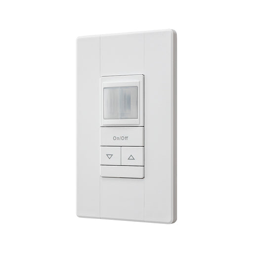 nLight NWSXA PDT LV DX Low Voltage Wall Switch Occupancy Sensor, Passive Dual Technology, Raise/Lower Dimming, White
