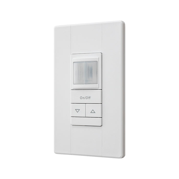 nLight NWSXA PDT LV DX Low Voltage Wall Switch Occupancy Sensor, Passive Dual Technology, Raise/Lower Dimming, White