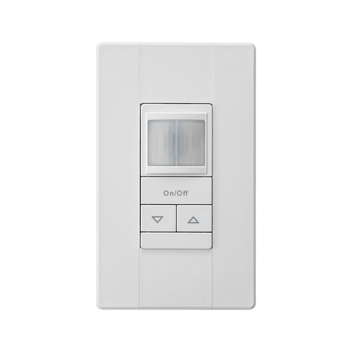 nLight NWSXA PDT LV DX Low Voltage Wall Switch Occupancy Sensor, Passive Dual Technology, Raise/Lower Dimming, White