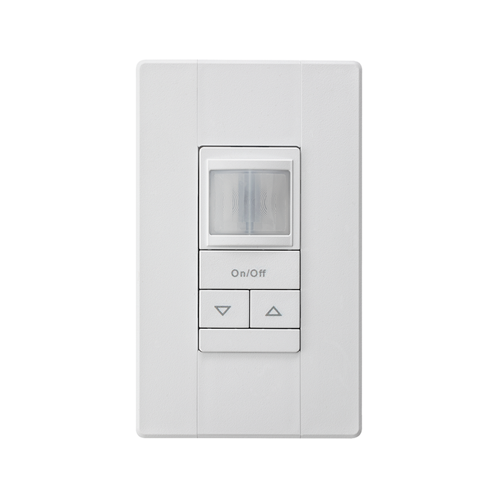 nLight NWSXA PDT LV DX Low Voltage Wall Switch Occupancy Sensor, Passive Dual Technology, Raise/Lower Dimming, White