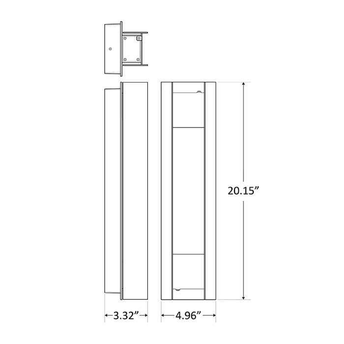 Westgate CRE-MP-07 Crest 5W/10W/15W/20W 20" Tall LED Wall Sconce 3000K, Dimmable, 120-277V
