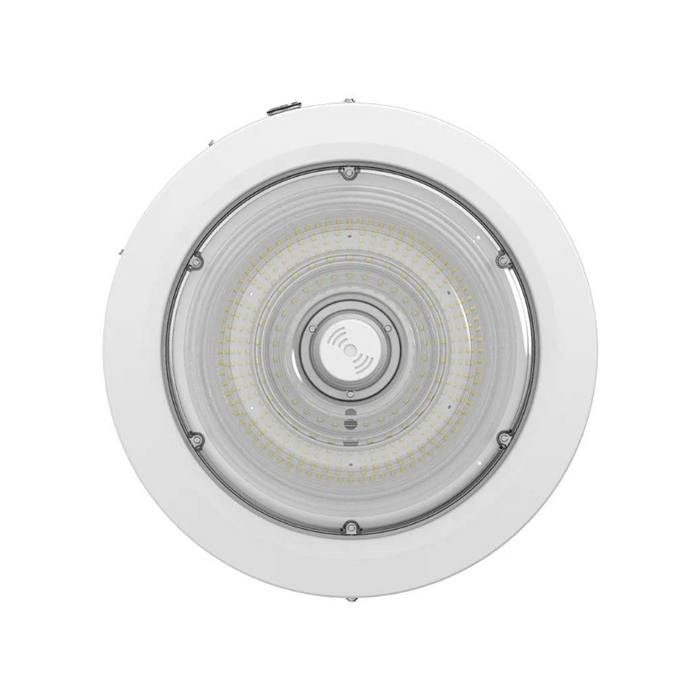 Westgate CXER-40-80W-MCTP-SR-EM Round Garage Light with Emergency Backup, Selectable CCT & Wattage, Sensor Ready, White Finish, 120-277V