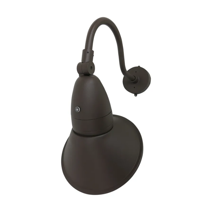 Westgate GNBA 18W/26W/35W LED Angled Gooseneck Barn Light with Photocell, 3CCT Selectable, 120-277V - Bronze