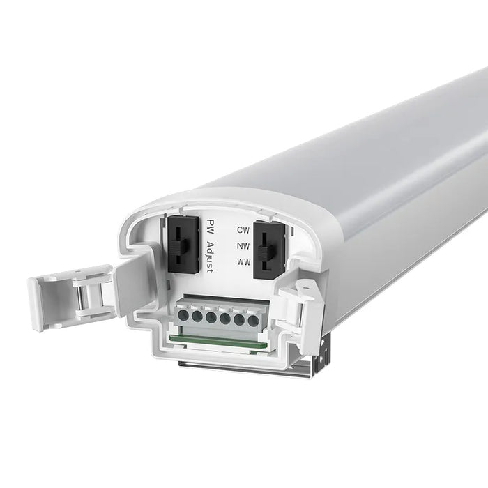 Westgate LTPV 4-ft 20W/28W/36W LED Linear Vapor Light, CCT Selectable, Dimmable, 120-277V
