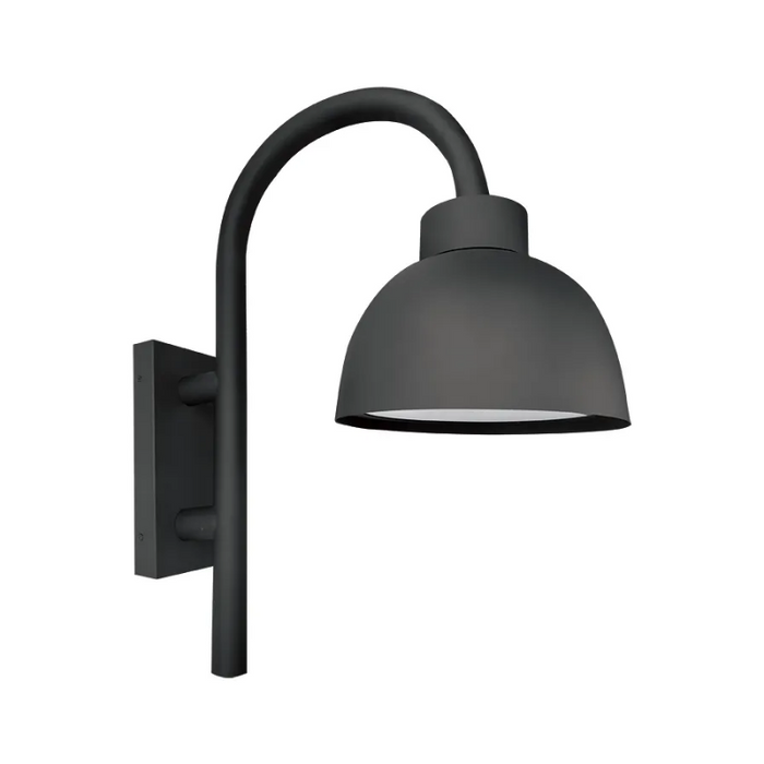 Westgate WLF 24W/32W/40W LED Dome Light with Flat Lens, 3CCT Selectable, 120V, Top-Of-Pole Mount Bell Arm - Black