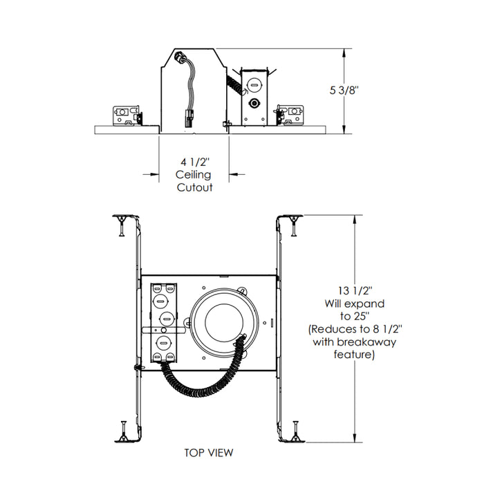 Juno Contractor Select QC4 Quick Connect 4" New Construction IC Housing