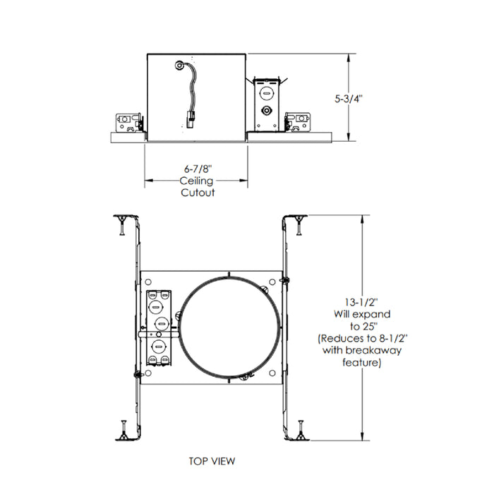 Juno Contractor Select QC6 Quick Connect 6" New Construction IC Housing, 6-Pack