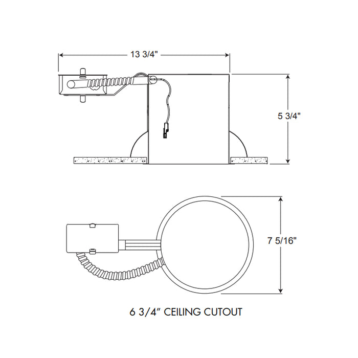 Juno Contractor Select 6-Pack QC6R W G Quick Connect 6" Remodel IC Housing with Push in Connectors & Gasket, 6-Pack