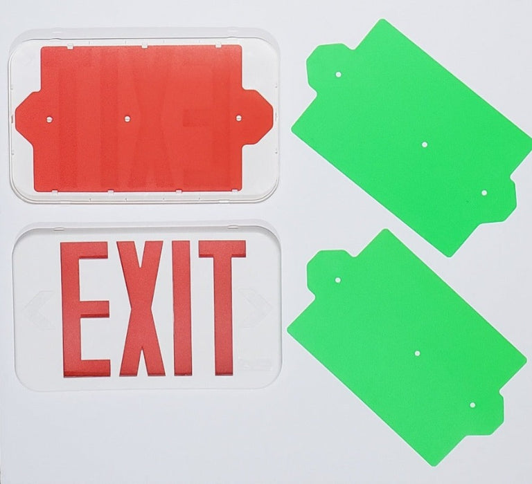 Lithonia Contractor Select ECRG LED Emergency Light/Exit Combo, Square Lamp Heads