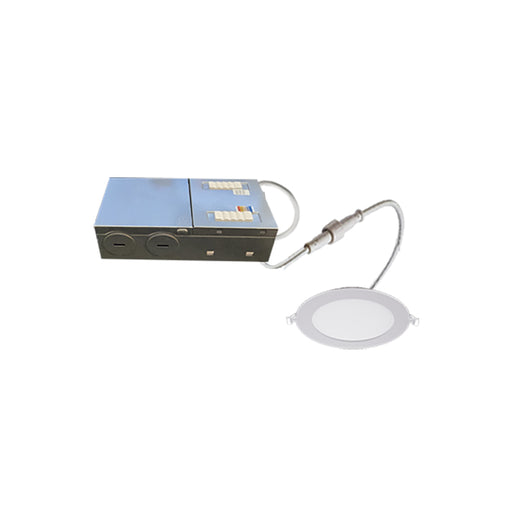 Elite REL475-ML-CCT 4" Round 6W/7W/9W LED Slim Disk Commercial Downlight, 5CCT & 3 Lumens Selectable, 120V, White Finish