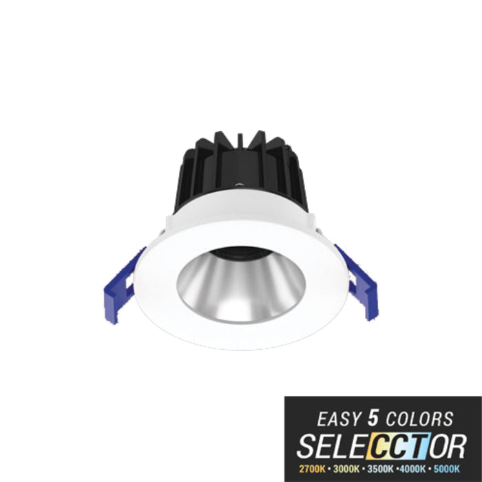 Elite RL271-CCT-600L 2" LED Candless Downlight , Round Reflector, Changeable Trim, 600 Lumen, CCT Selectable, 120V