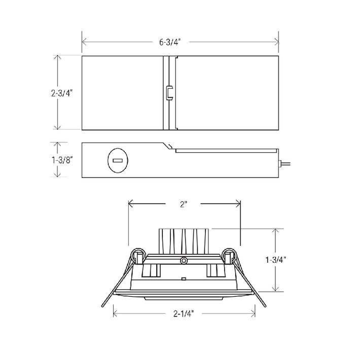 Elite RL273-CCT 2" Round LED Recessed Gimbal Slim Downlight, 5CCT Selectable, 400 Lumens