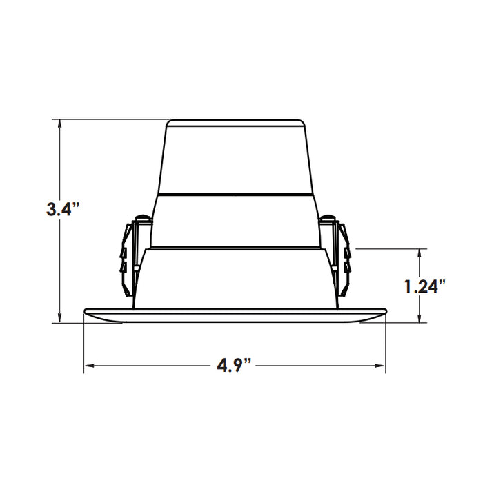 Elite RL431 4" 13W LED Retrofit Baffle, 5CCT Selectable, 950 Lumens, 120V