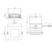Elite RL456 4" Canless LED Square Regressed, 550 lumens, 5CCT Selectable, 120V